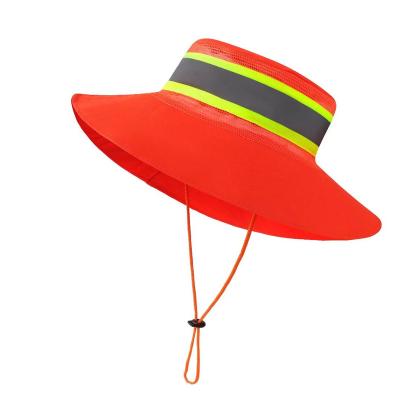 China COMMON high visibility protective device industrial safety hat with reflective strip and chinstrap for wokers for sale