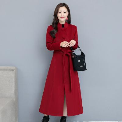 China Sustainable Wholesale Fashion Lovely Women's Long Jacket With Pocket New Winter Warm Trench Coats for sale