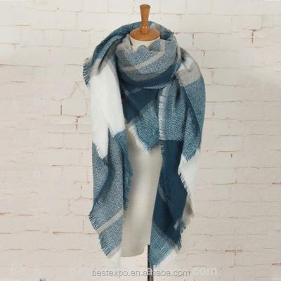 China Factory Acrylic Cashmere Shawl/Plaid Cashmere Tartan Cashmere Square Scarf Fashionable Women's Square Scarf for sale