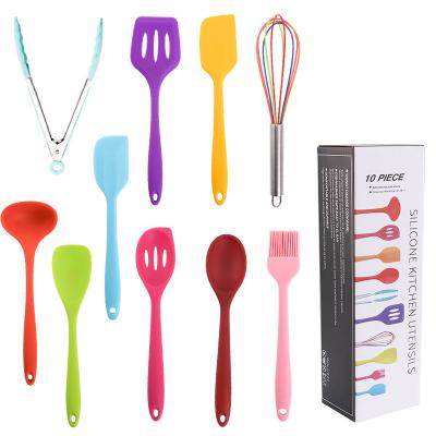 China New trend minimalist waterproof and durable products 10 color silicone kitchen best-selling utensils for sale