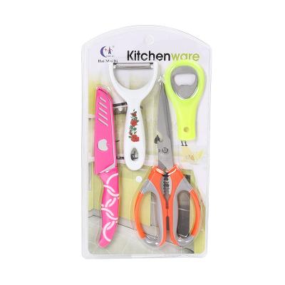 China Viable Factory Wholesale Macaroon Color Grass Knife Stainless Steel Chef Knife Household Kitchen Tool Kit for sale