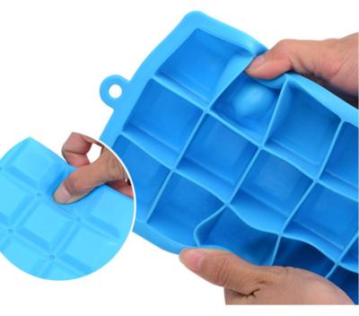 China Household 24 Cell Ice Cream Popsicle Mold Silicone Viable Rectangular Ice Cube Trays for sale