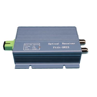 China FTTH FTTB FTTX Network Optical Receiver 100dbuv High Level 2 Output FTTB Digital and ftth Micro Analog WDM CATV Fiber Receiver 1550nm Mini Node for sale