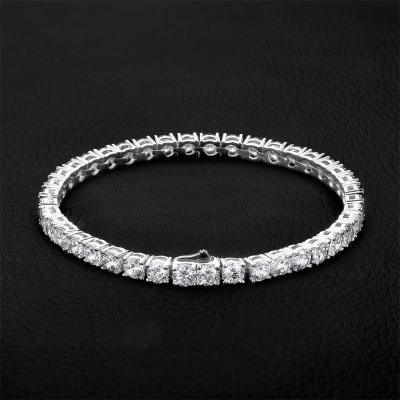 China Wholesale Custom Hiphop Gold Plated 3mm/4mm/5mm Brass Zirconia Tennis Bracelet for sale