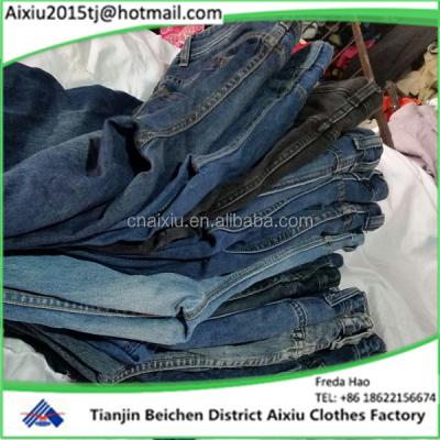 China Fashion Low Price Mens Denim Pants Second Hand Clothing In Bales for sale