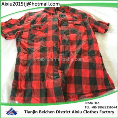 China Cheap Used 100% Cotton Hot Summer Mens Shirt Used Clothes for sale