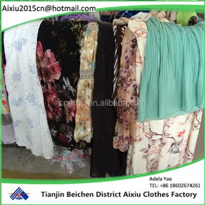 China Ladies Used Clothing Cheap Used Clothing Ladies Cotton Dress Different Common Types Used Clothing for sale