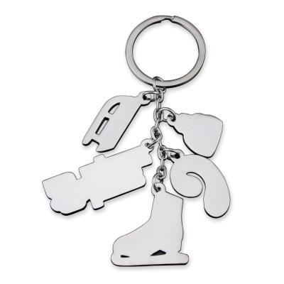 China Custom Mini Metal Keychain Foot Metal Sublimation Metal Key Chain Key Chain For Engraving for sale