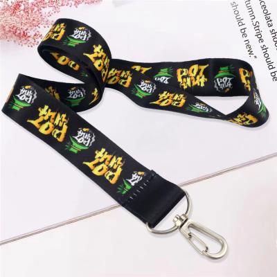 China custom polyester webbing printing sports lanyard / qsublimation white nylon wholesale lanyard for sale