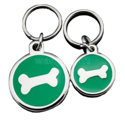 China Wholesale Cute Europe Pet Corgi Dog Tag Metal Round Dog Tag Bone Dog Tag for sale