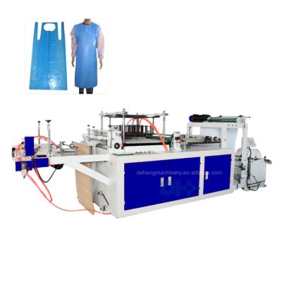 China Industry Sanitary HDPE Apron Machine Sanitary Medical Disposable Dust Proof Waterproof Apron Making Machine for sale