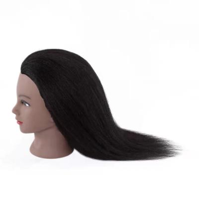 China With Wig 100% Real Mannequin Hairdresser Training Head Manikin Cosmetology Doll Head Head for sale