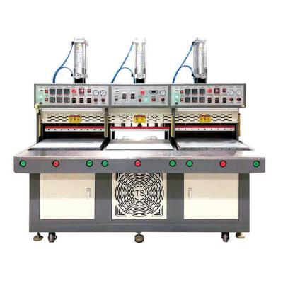 China Machine Making 3 Station TPU Adhesive Film Heating And Cold Press Machine Seamless Sports Shoe Upper Machine for sale