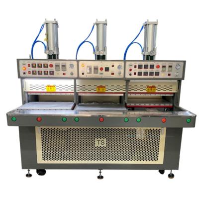 China Suitable for making all kinds of shoe uppers seamless heating and pressing machine 3-Station heat molding machine seamless heating machine shoes and cooling press for sale