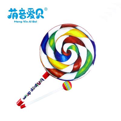 China Cartoon Toy Factory Direct Sale Plastic Lollipop Drum Musical Instruments For Sale for sale