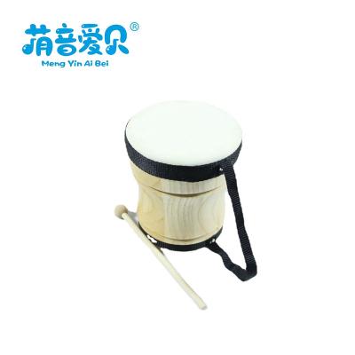 China Toy Wholesale Percussion Wooden Drum Instrumentse Children's Educational Musical Hand Drum Wood and Children's Educational Toy Drum Sheepskin for sale