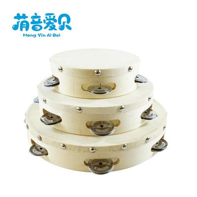 China Musical Toy Musical Instrument Wooden Mini Tambourine for Baby for sale