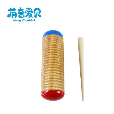 China Percussion Wooden Musical Instruments Guiro Custom Logo Wooden Guiro For Kids for sale