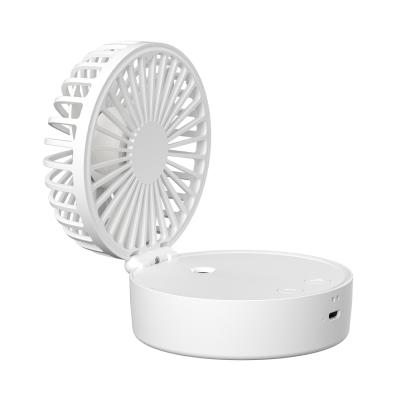 China Spray Water Mini Fan Portable Fans Cooling Mini Portable Folding USB Home Appliances Fan With Lled Light Water Spray for sale