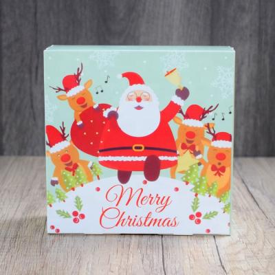 China Biodegradable Wholesale Christmas New Year Printing Paper Box Christmas Candy Packaging Gift Boxes for sale