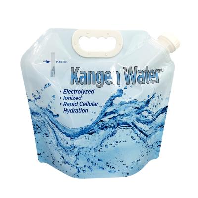 China Safety Kangen Water Bag Manufacturer Portable Reusable 5 Liter Water Bag Pouch Drinking Blue Plastic for sale