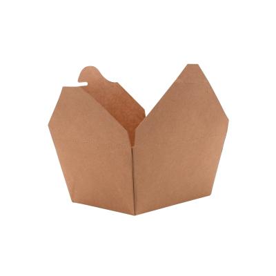 China Eco-friendly Water-Based Ink Square Soybean Eco-Friendly Kraft Paper Lunch Box From Materials Factory Directly for sale