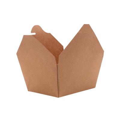 China New Product Biodegradable Food Beverage Packaging Recycled Materials Kraft Paper Lunch Box for sale