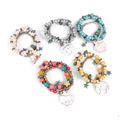 China Factory wholesale CLASSIC tree of life bracelets women wooden bead bracelet beaded bracelets for sale