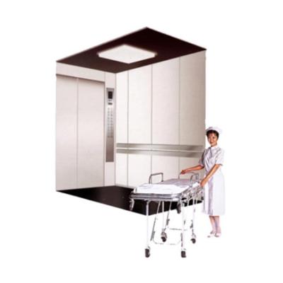 China Contemporary FUJI 6 Persons Hospital Bed Lift 2.0m/s Machine Room Less Traction Lift With Three Side Handrail for sale