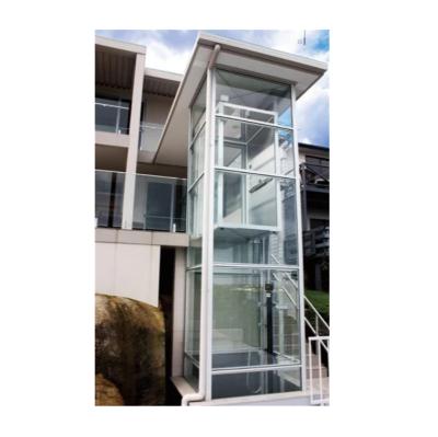 China Contemporary Glass Cabinet Home Panoramic Lift Without Mine 250kg 3 People Lifts for sale