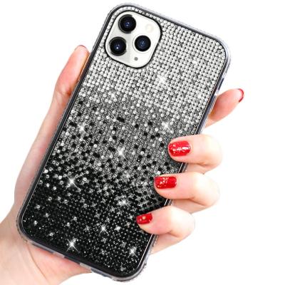 China Gradient Diamond Glitter Case for iphone 12 pro mini 12 pro 12 fashion max cover for girl women for iphone 12 12 pro 12 pro max for sale