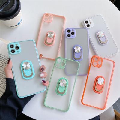 China Matte TPU Ring Bumper Back Stand for iphone 12 pro max cover 12 pro 12 mini 12 back kickstand for iphone 12 12 mini 12 pro 12 pro max for sale