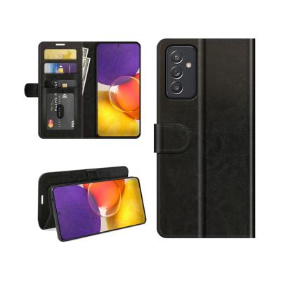 China Shockproof Crazy Horse Leather Flip Wallet Case For Samsung Galaxy A82 5G Card Slot Cover For Samsung Quantum 2 for sale