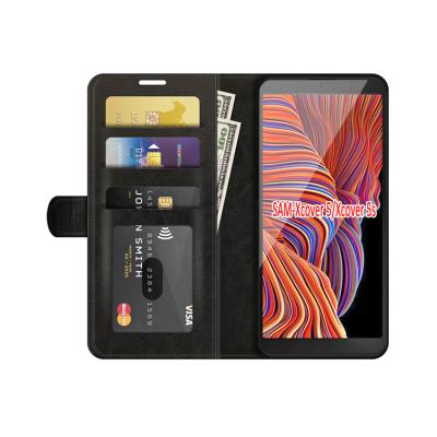 China Shockproof Crazy Horse Leather Flip Wallet Case For Samsung Galaxy Xcover 5 Card Slot Cover For Samsung Galaxy Xcover 5s for sale