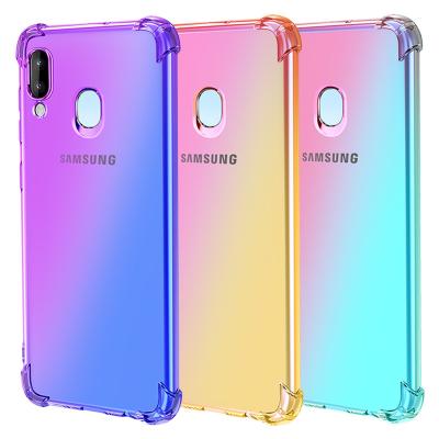 China Anti Skid Anti Crashproof Gradient Case For Samsung A30 A40 A50 A70 Shockproof TPU Case for sale