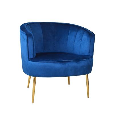 China X-5106 Modular European Home Furniture Living Room Single Bar Leisure Seat Chair Blue Fabric Sillas Elegant Accent Sofa Chair for sale