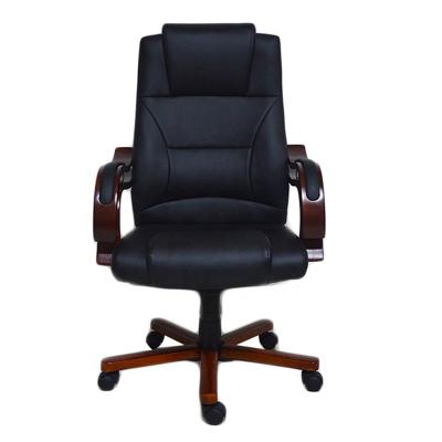 China GUYOU Y-2708 Black OEM Adjustable Black GUYOU Y-2708 PU Chair Executive Synthetic Leather Boss Office Chair for sale