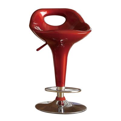 China Bar Stool Guyou Bar Stools Designs Plastic Modern Bar Club Furniture Swivel Bar Furniture Commercial Chrome Adjustable Base 100pieces for sale