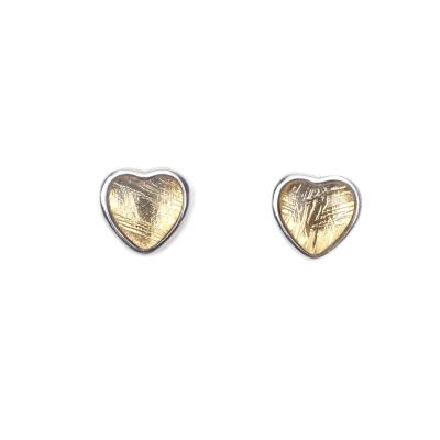 China Unique Hard Real Stud Earring Heart Meteorite Stud Earrings For Women for sale