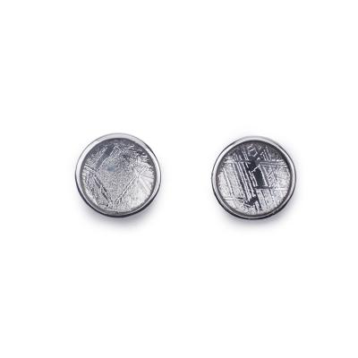 China Economic Hard Custom Design Meteorite Stud Earrings Genuine 925 Sterling Silver for sale