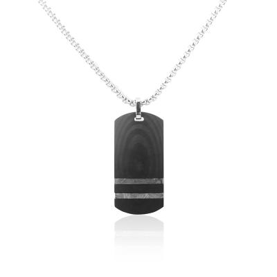 China Tough Custom Logo Statement Necklace Men Genuine Meteorite Pendant for sale