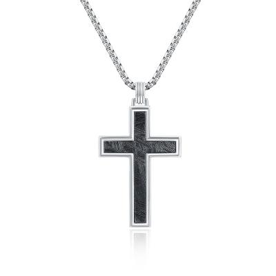 China Custom Jewelry Hard Pendant Meteorite Necklace Cross Pendant For Men for sale