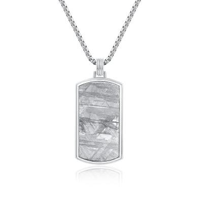 China Tough Mens Silver Stainless Steel Jewelry Pendant 925 Dogtag Pendant For Men for sale