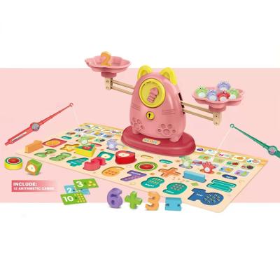 China Educational Toys 2 in 1 Math Balance Game Learning Plastic Magnetic Fishing Game for sale