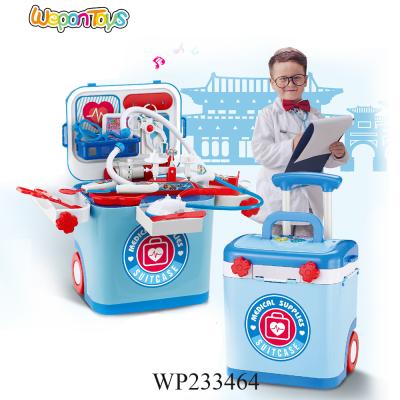 China With noise and light new article CE approval fold doctor table suitcase packing plastic kids doctor play set with noise for sale