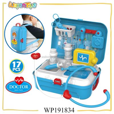 China Rescue Game Set 17pcs Pretend Toy Multifunctional Rescue Game Set Plastic Doctor Box Set For Kids for sale