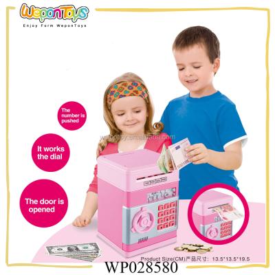 China Funny Coin and Counterfeit Saving Box Kids Electronic Money Saving Box Paper Money Saving Piggy Bank Wedding Plastic for sale