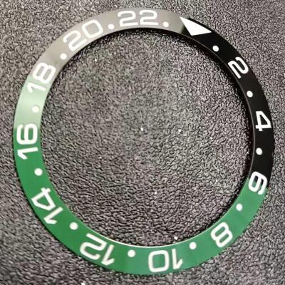 China For Watch Repair Black And Green Ceramic Current Limited Edition Watch Customized Parts For GMT Bezel Ceramic Insert for sale