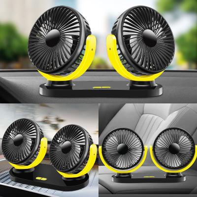 China Car Summer Cooling Air Fan 5V 360 Rotating Quiet Vehicle Fan Car Air Conditioner for sale