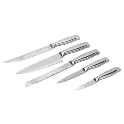 China 5pcs Minimalist Kitchen Knife Set Heavy Duty High Carbon Chopper Knife Stainless Steel Tool Set zu verkaufen